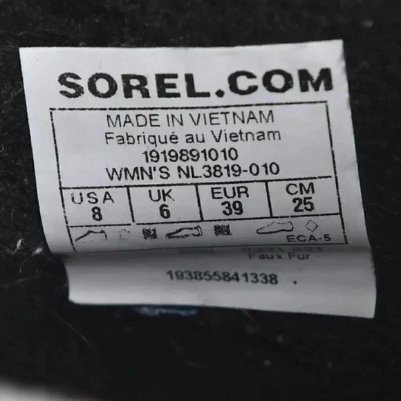 Sorel Whitney II Flurry Waterproof  Boot Suede Insulated Black Size 8 - Picture 13 of 14